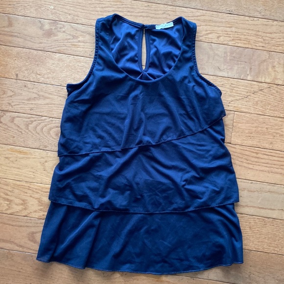 Maurices Tops - Maurices navy blue layered/tiered sleeveless tank top blouse